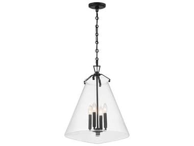 Crystorama Voss 4-Light Matte Black Pendant CRYVSS7018MK