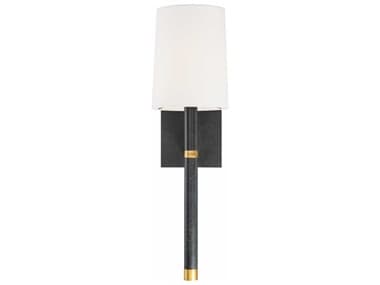 Crystorama Weston 14" Tall 1-Light Black Antique Gold Wall Sconce CRYWES9901BKGA
