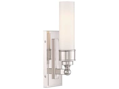 Crystorama Wilcox 1-Light Polished Nickel Silver Wall Sconce CRYWLX301PN