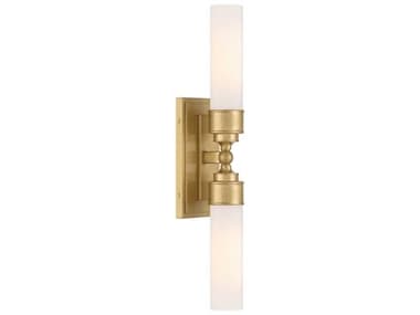 Crystorama Wilcox 2-Light Aged Brass Wall Sconce CRYWLX302AG