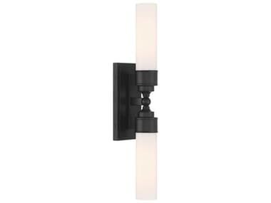 Crystorama Wilcox 2-Light Matte Black Wall Sconce CRYWLX302MK