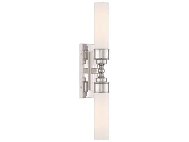 Crystorama Wilcox 2-Light Polished Nickel Silver Wall Sconce CRYWLX302PN