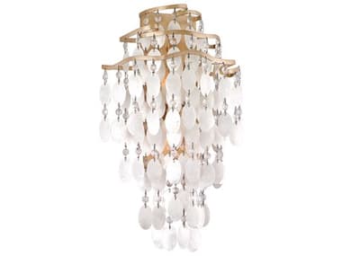 Corbett Lighting Dolce 18" Tall 2-Light Champagne Leaf Gold Crystal Wall Sconce CT10912
