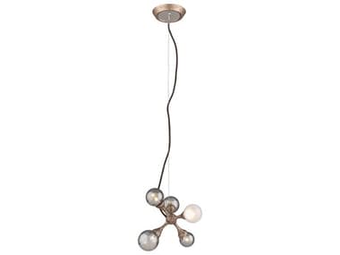 Corbett Lighting Element 5-Light Vienna Bronze Glass Globe Sputnik Mini Pendant CT20645