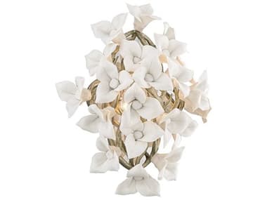 Corbett Lighting Lily 16" Tall 1-Light Enchanted Silver Leaf Wall Sconce CT21112