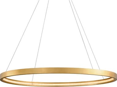 Corbett Lighting Jasmine 1-Light Gold Leaf Glass LED Round Pendant CT28444