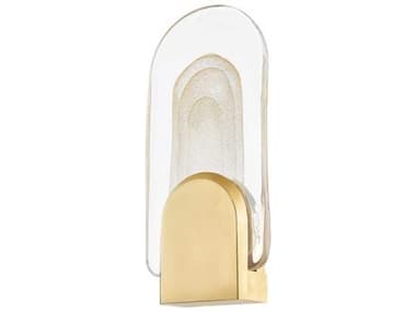 Corbett Lighting Morganite 16" Tall 1-Light Vintage Brass Glass LED Wall Sconce CT34901VB