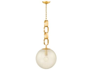 Corbett Lighting Nessa 13" 1-Light Vintage Brass Globe Pendant CT37413VB