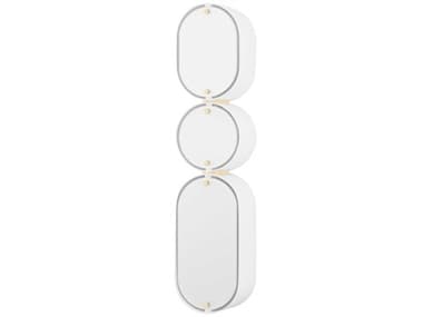 Corbett Lighting Opal 23" Tall 3-Light Soft White Vintage Brass Glass Wall Sconce CT39303SWHVB