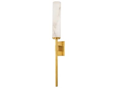 Corbett Lighting Breman 36" Tall 1-Light Vintage Brass White LED Wall Sconce CT42901VB