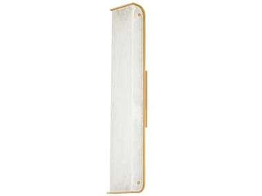 Corbett Lighting Hera 26&quot; Tall 1-Light Vintage Brass White Wall Sconce CT44826VB