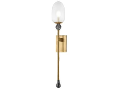 Corbett Lighting Daith 33" Tall 1-Light Vintage Brass Wall Sconce CT46401VB