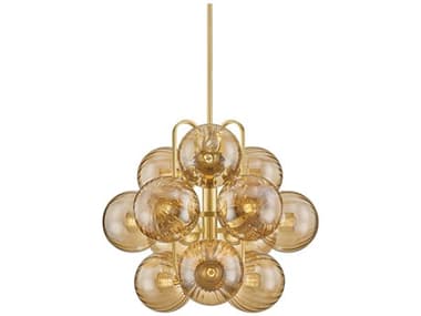 Corbett Lighting Cronus 12-Light Vintage Polished Brass Globe Chandelier CT47634VPB