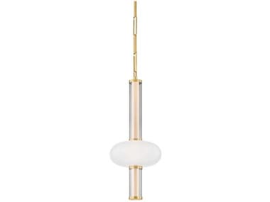 Corbett Lighting Corbin 1-Light Vintage Brass Cylinder Mini Pendant CT48229VB