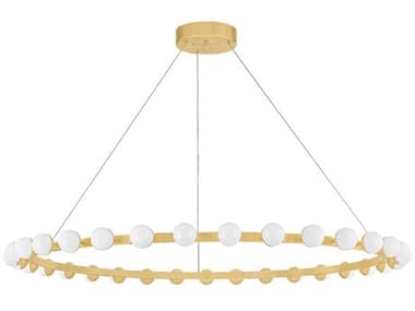 Corbett Lighting Linus 33-Light Vintage Brass Globe Chandelier CT48460VB