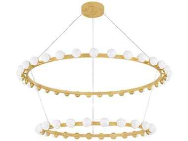 Corbett Lighting Linus 57-Light Vintage Brass Globe Tiered Chandelier CT48461VB