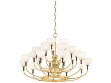 Corbett Lighting Brahma 25-Light Vintage Polished Brass Bronze Tiered Chandelier CT48938VBBRZ