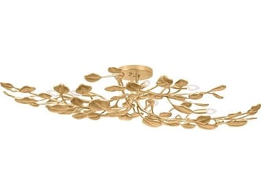 Corbett Lighting Menorca 8-Light Vintage Gold Leaf Semi Flush Mount CT49930VGL