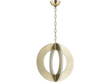 Corbett Lighting Samos 4-Light Vintage Brass Round Pendant CT50721VB