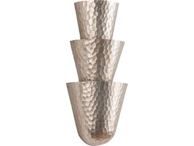 Corbett Lighting Bucharest 3-Light Warm Silver Leaf Wall Sconce CT50803WSL