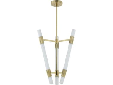 Corbett Lighting Krakow 3-Light Vintage Brass Linear Chandelier CT50922VB