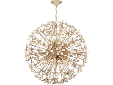 Corbett Lighting Corfu 10-Light Ivory Coco Off White Globe Sputnik Chandelier CT51130IYC