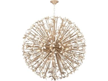 Corbett Lighting Corfu 16-Light Ivory Coco Off White Globe Sputnik Chandelier CT51140IYC