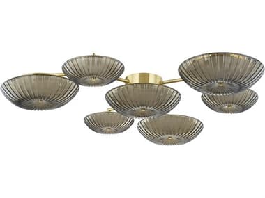 Corbett Lighting Birmingham 7-Light Vintage Polished Brass Round Flush Mount CT51252VPB