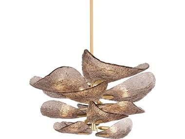 Corbett Lighting Cardiff 12-Light Vintage Gold Leaf Chandelier CT51535VGL