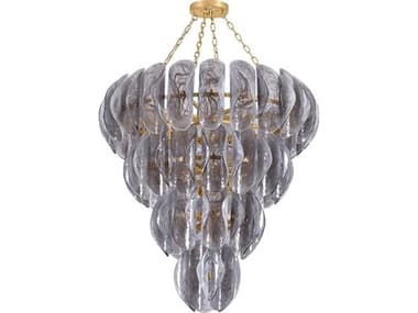 Corbett Lighting Anatase 18-Light Vintage Gold Leaf Tiered Chandelier CT51844VGL