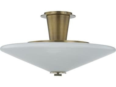 Corbett Lighting Cologne 1-Light Vintage Brass Flush Mount CT52119VB