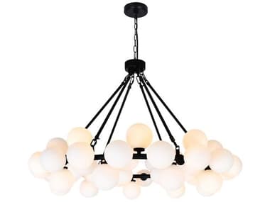 CWI Lighting Arya 45-Light Black Globe Chandelier CWI1020P3945101