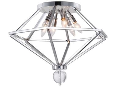 CWI Lighting Calista 6-Light Chrome Flush Mount CWI1027C236601