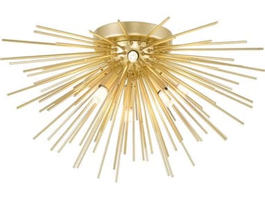 CWI Lighting Savannah 6-Light Gold Leaf Sputnik Flush Mount CWI1034C206620