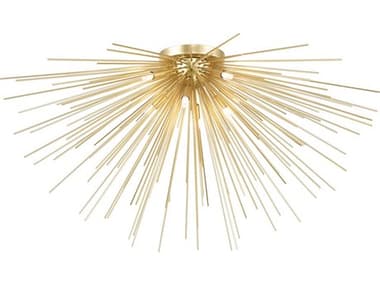 CWI Lighting Savannah 8-Light Gold Leaf Sputnik Flush Mount CWI1034C408620