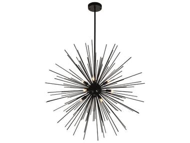 CWI Lighting Savannah 9-Light Black Sputnik Pendant CWI1034P309101