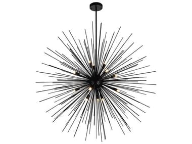 CWI Lighting Savannah 14-Light Black Sputnik Pendant CWI1034P4014101