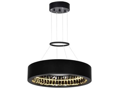 CWI Lighting Rosalina Matte Black Round Pendant CWI1040P16101