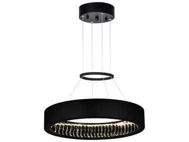 CWI Lighting Rosalina Matte Black Round Pendant CWI1040P20101