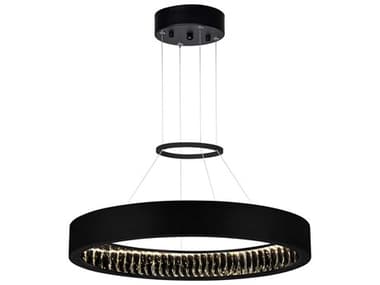 CWI Lighting Rosalina Matte Black Round Pendant CWI1040P26101