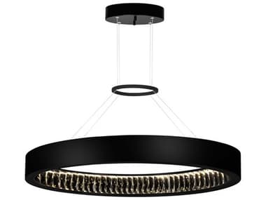 CWI Lighting Rosalina Matte Black Round Pendant CWI1040P32101O