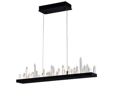 CWI Lighting Juliette Black Linear Island Pendant CWI1043P45101RC