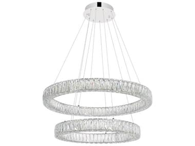 CWI Lighting Madeline Chrome Round Tiered Pendant CWI1044P32601R2CB