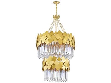 CWI Lighting Panache 10-Light Medallion Gold Tiered Chandelier CWI1100P2410169