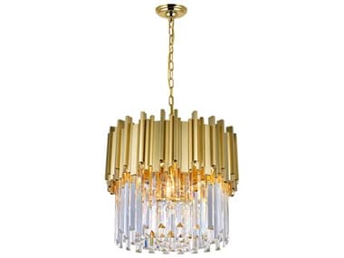 CWI Lighting Deco 4-Light Medallion Gold Chandelier CWI1112P164169