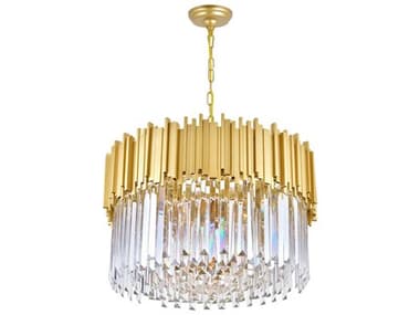 CWI Lighting Deco 7-Light Medallion Gold Chandelier CWI1112P247169