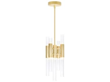 CWI Lighting Orgue 9-Light Satin Gold Linear Mini Pendant CWI1120P89602