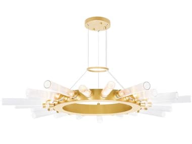 CWI Lighting Collar 21-Light Satin Gold Chandelier CWI1121P3821602