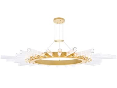 CWI Lighting Collar 28-Light Satin Gold Chandelier CWI1121P4828602