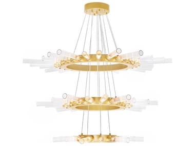 CWI Lighting Collar 63-Light Satin Gold Tiered Chandelier CWI1121P4863602